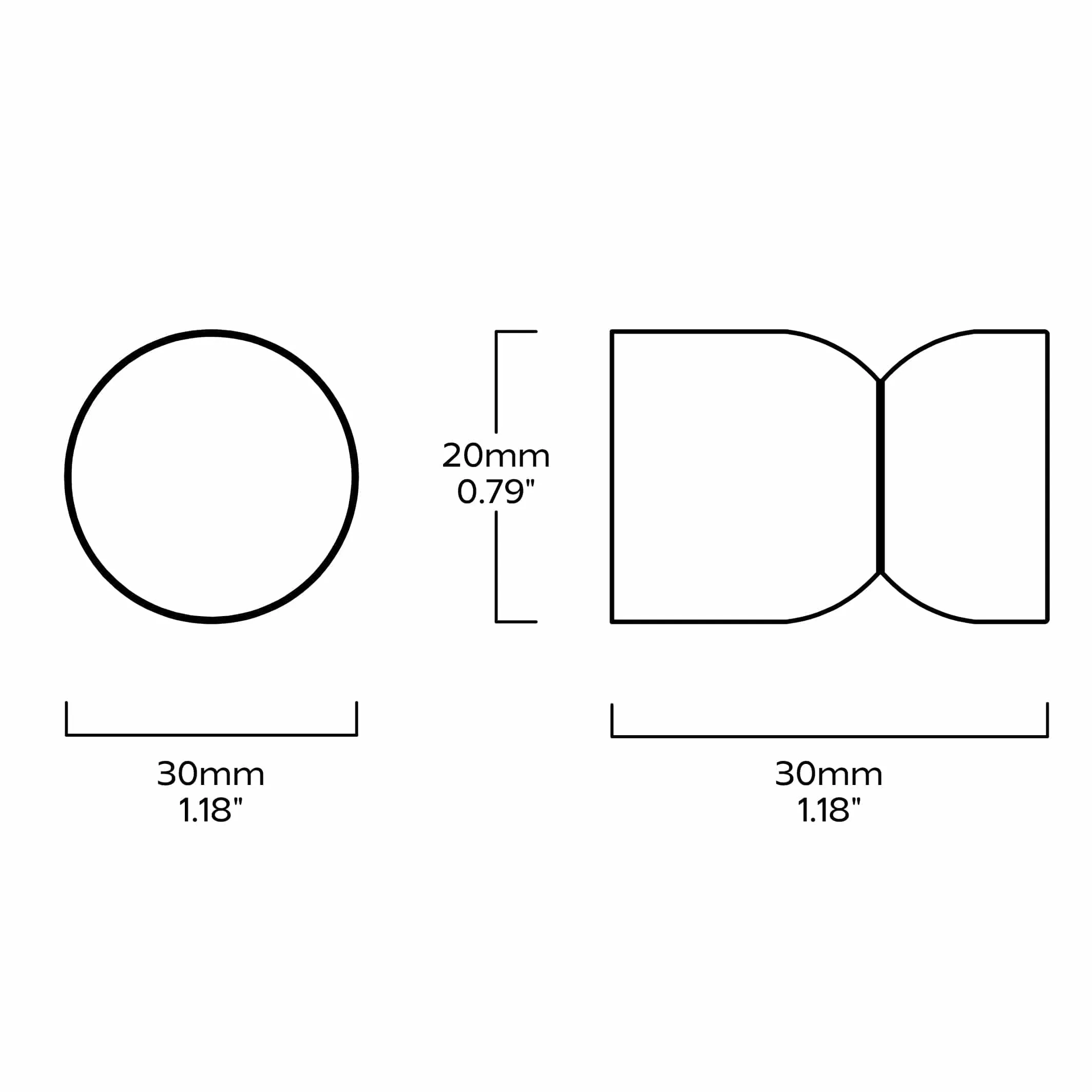 CAREY Circular Knob - Black