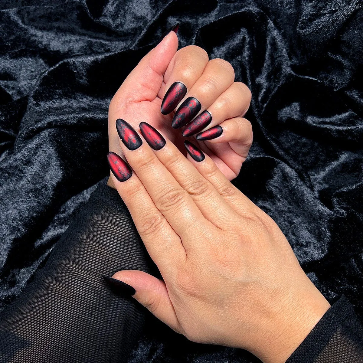 Darkest Night: Evil Eye (B308) Metallic Scarlet Red Stamping Polish