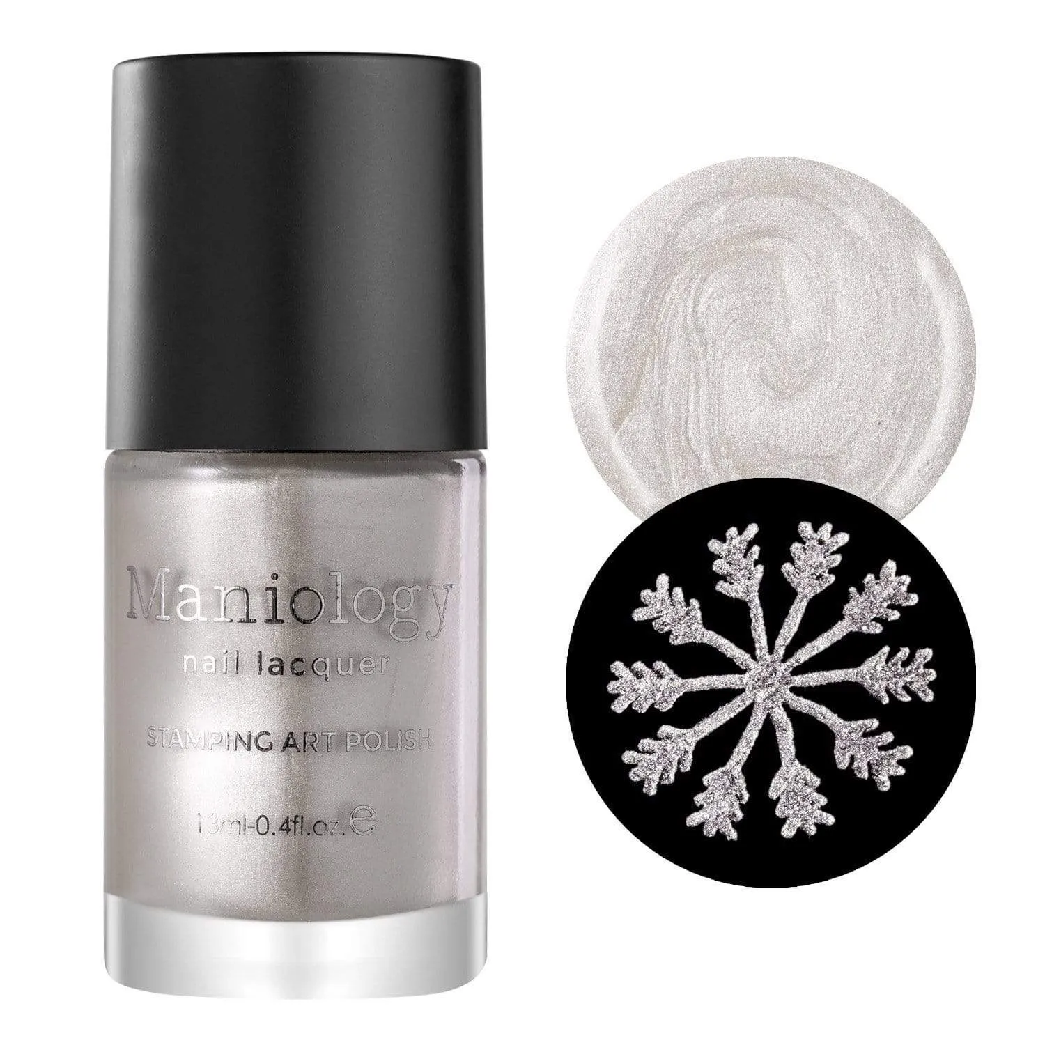 Frozen (B316) Metallic Pearl White Stamping Polish