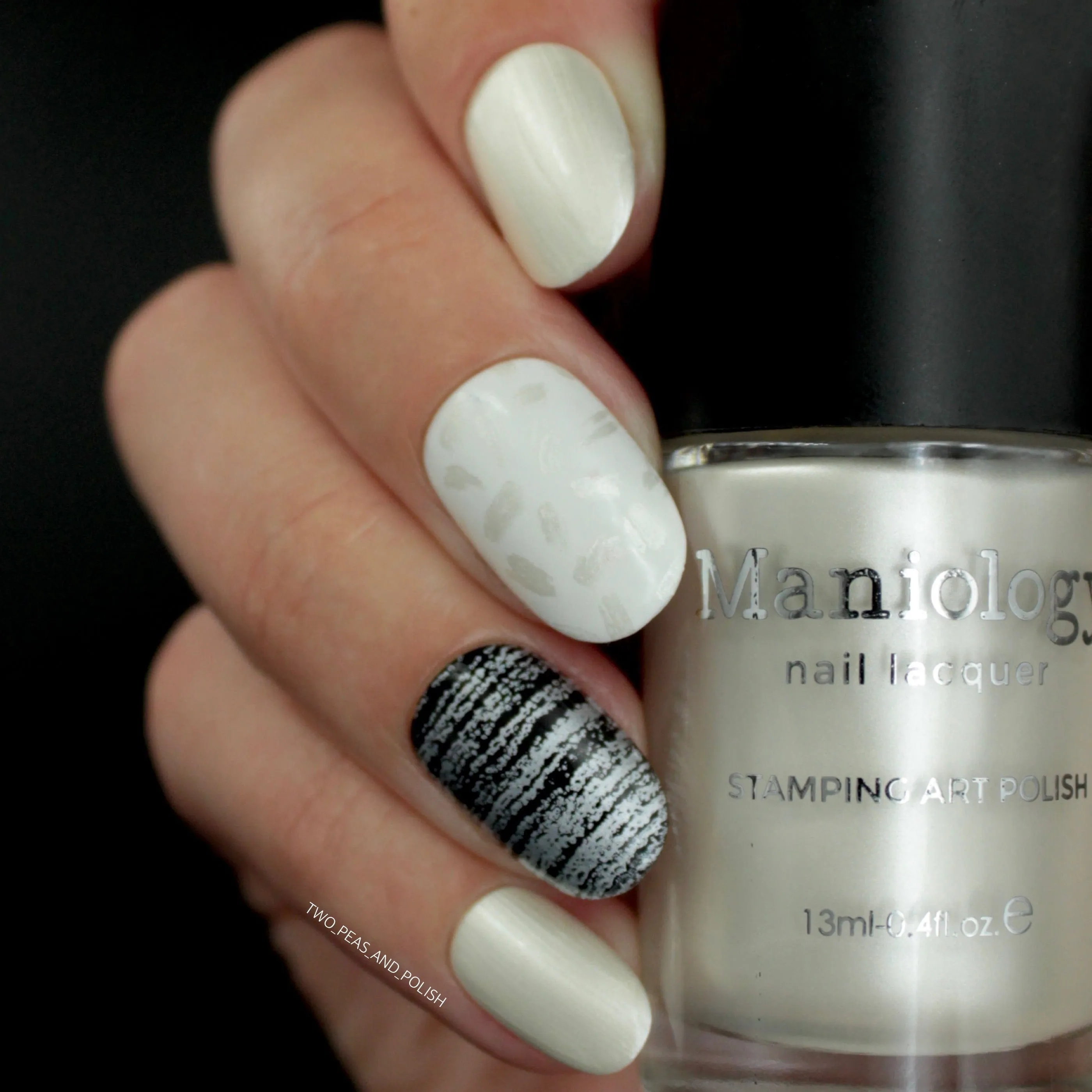 Frozen (B316) Metallic Pearl White Stamping Polish