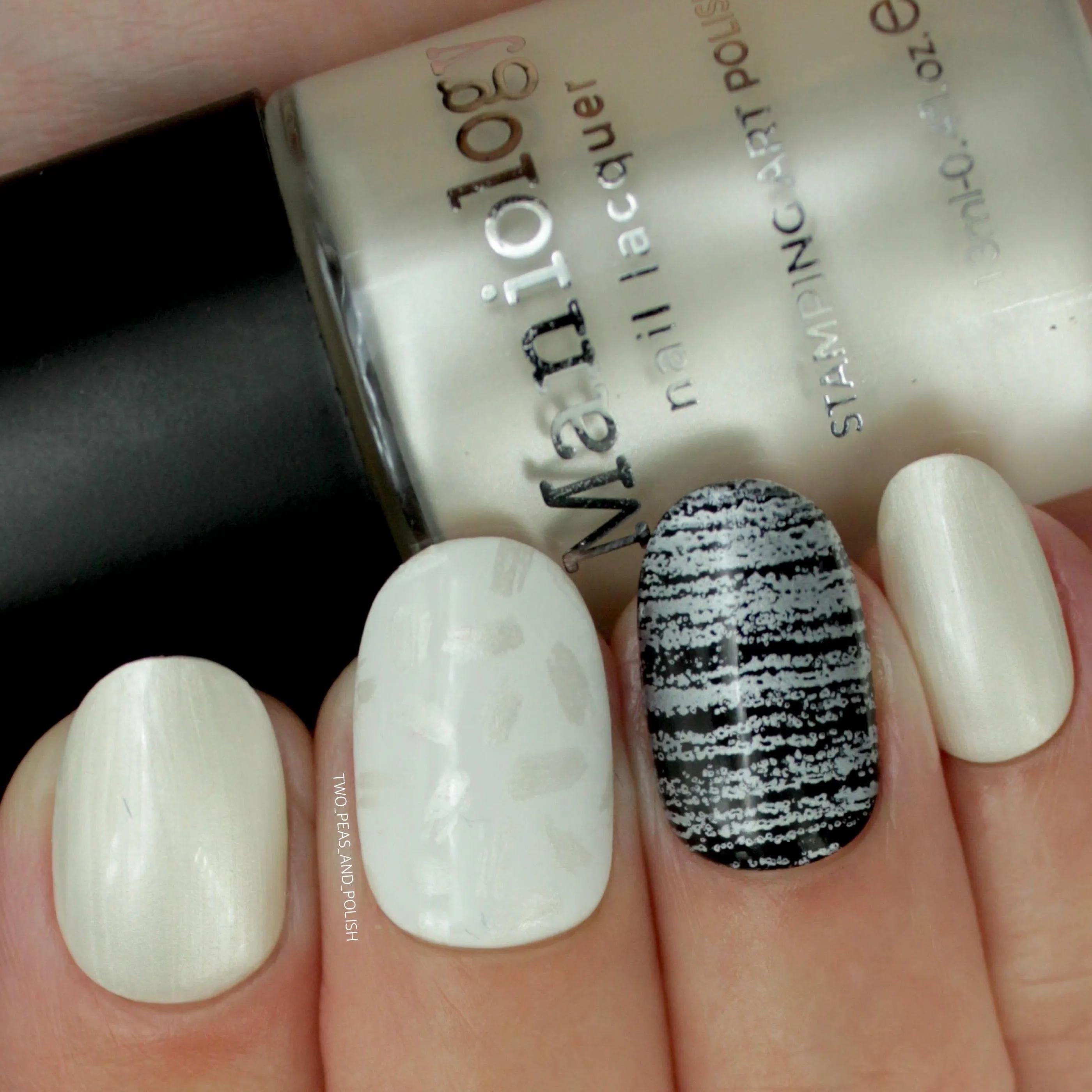 Frozen (B316) Metallic Pearl White Stamping Polish