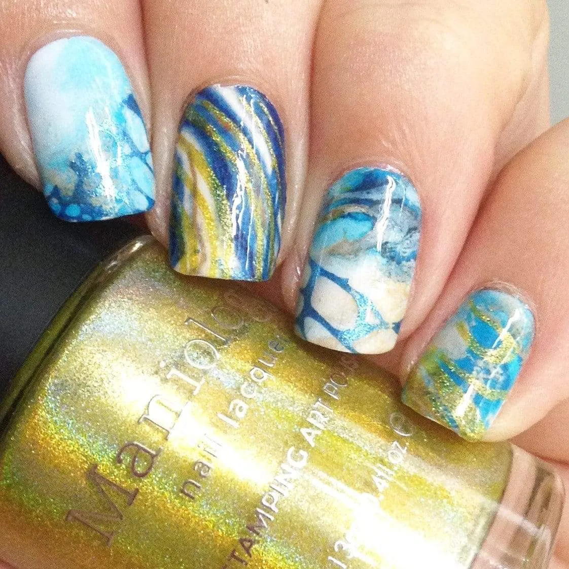 Liquid Sunshine (B335) - Bright Yellow Holographic Stamping Polish