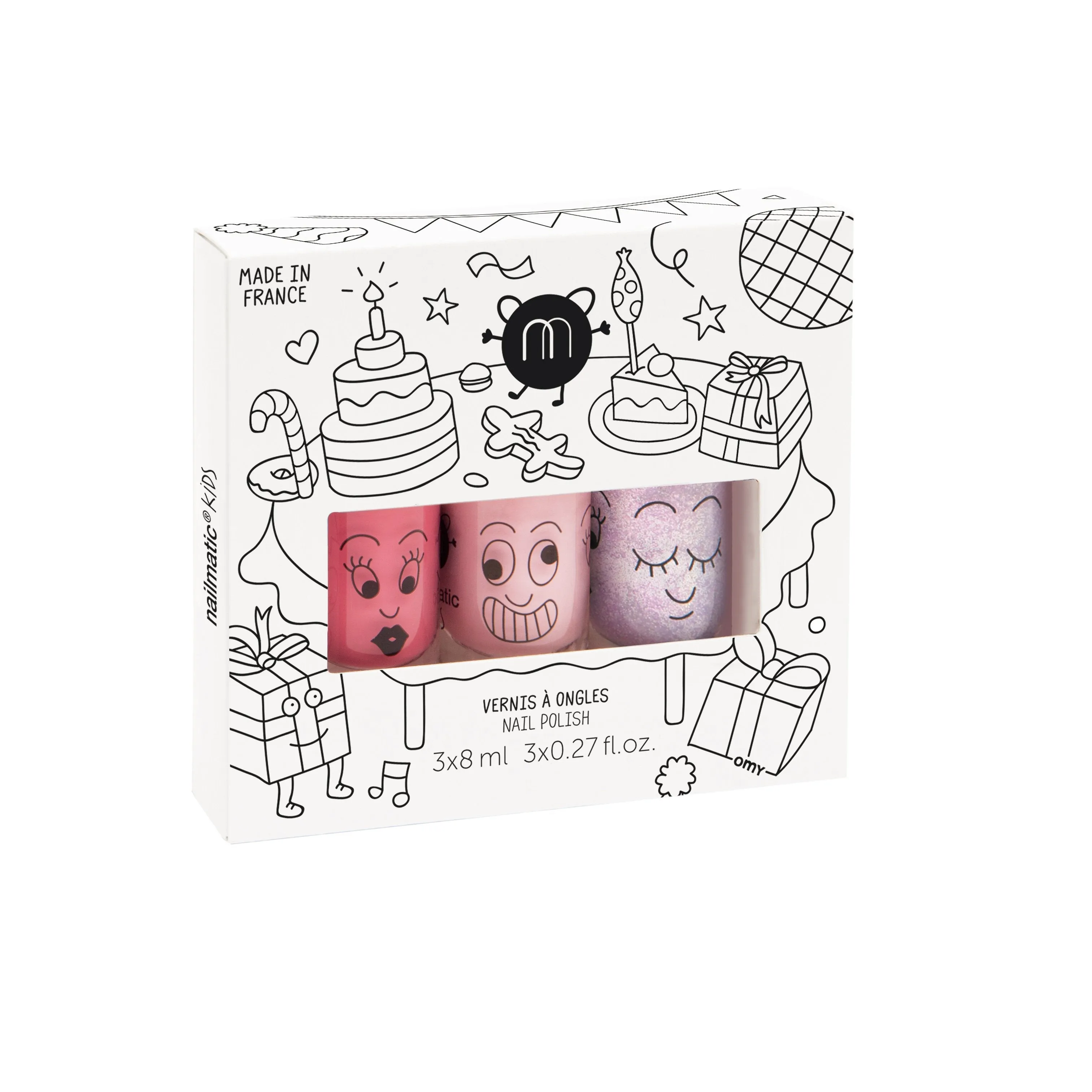 Nailmatic Kids Water-Based Nail Polish - Party (Box of 3)